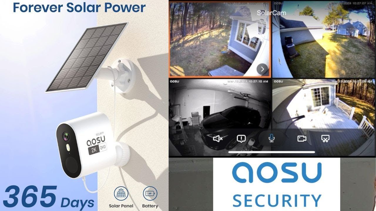 Why Choose Aosu Solar-Powered Security Cameras with 2 Hours of Daily Sunlight Requirement